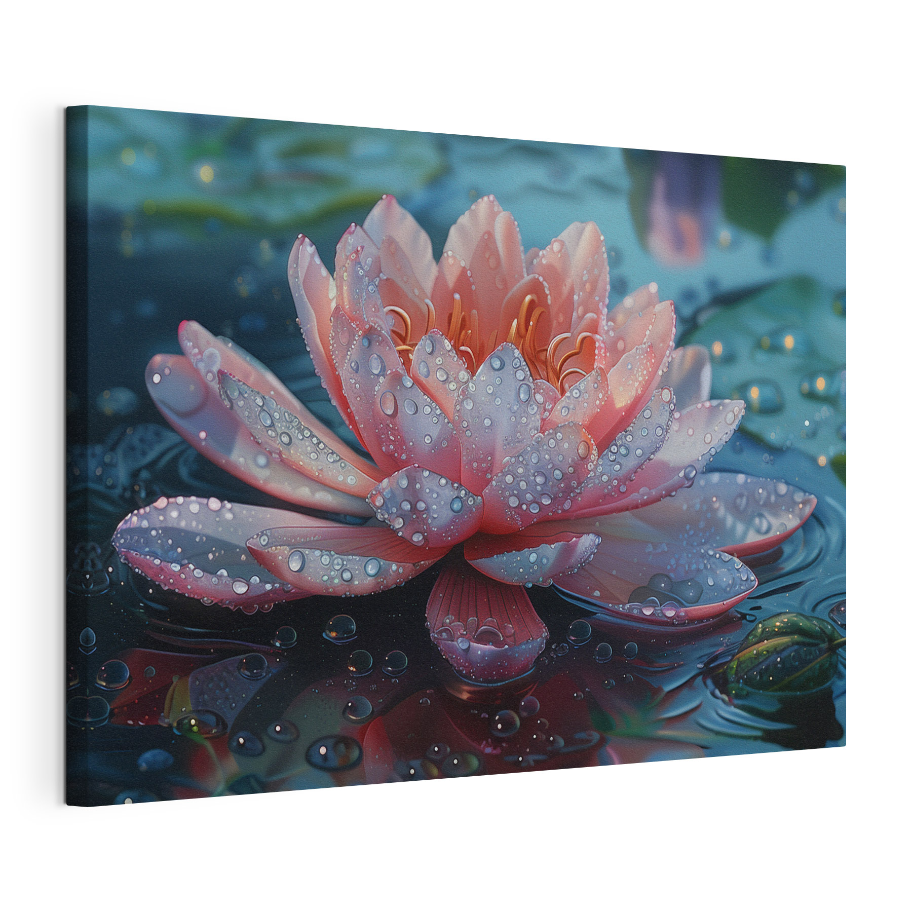 Pink flower with water drops on it Pink flower with water drops on it