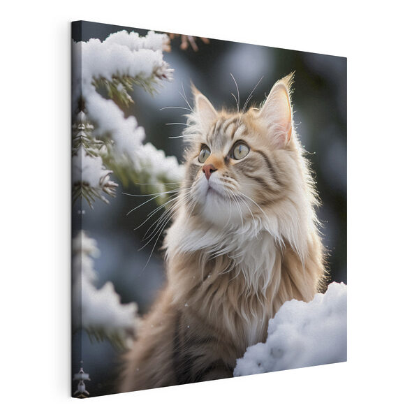 Cuadros Gato sentado en la nieve (SKU: s41435) Cuadros Cuadros Gato sentado en la nieve (SKU: s41435)