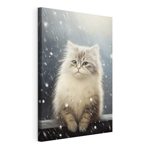 Cuadros Gato tumbado en la nieve (SKU: s41440) Cuadros Cuadros Gato tumbado en la nieve (SKU: s41440)