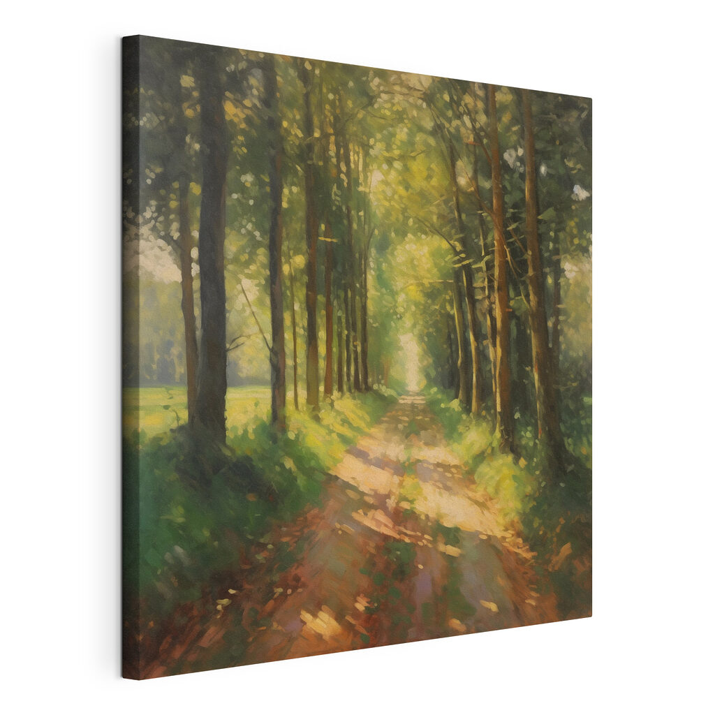 Dirt road through a forest