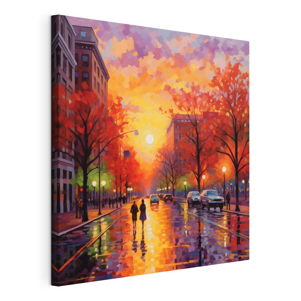 Street with cars and trees on it