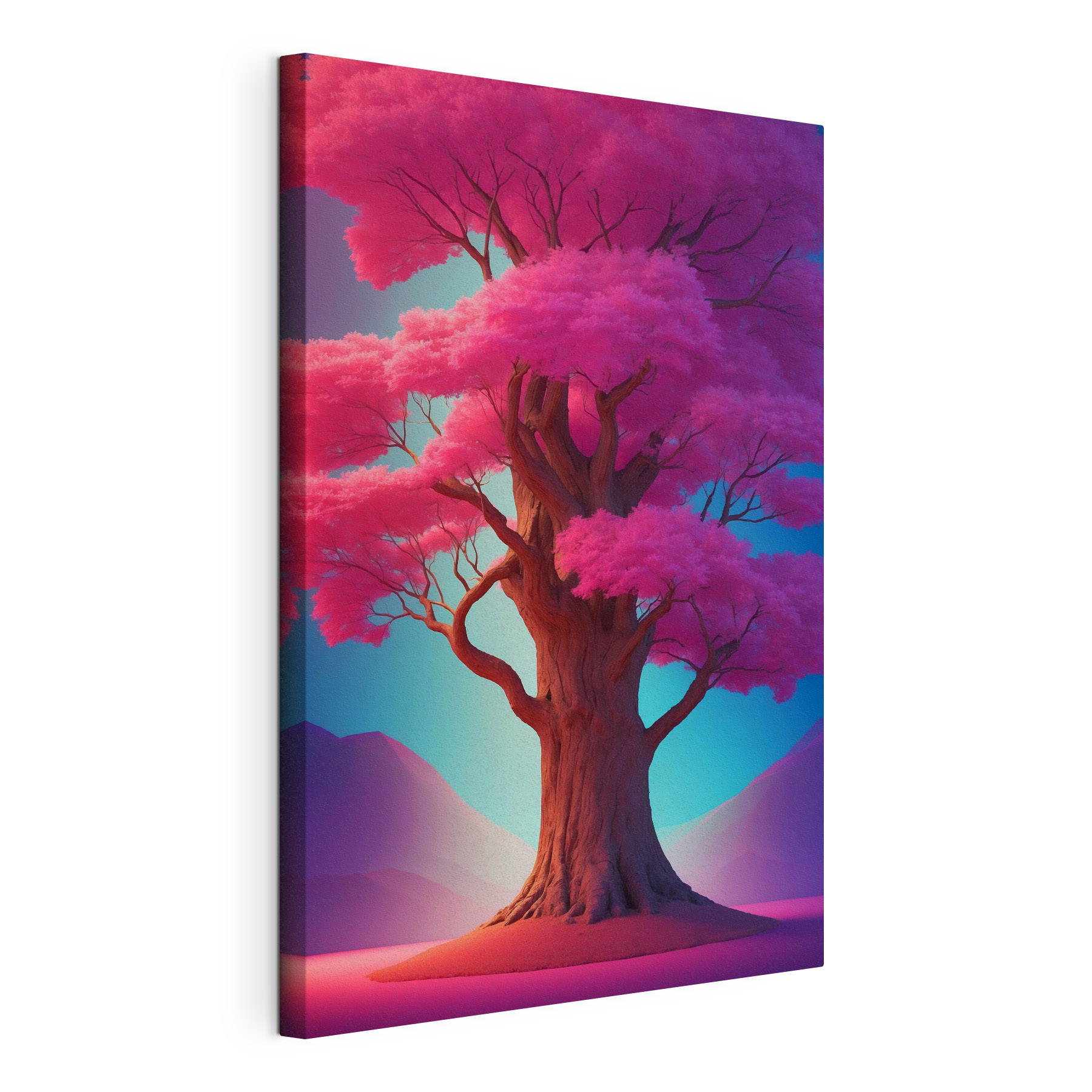 Tree with pink leaves Tree with pink leaves