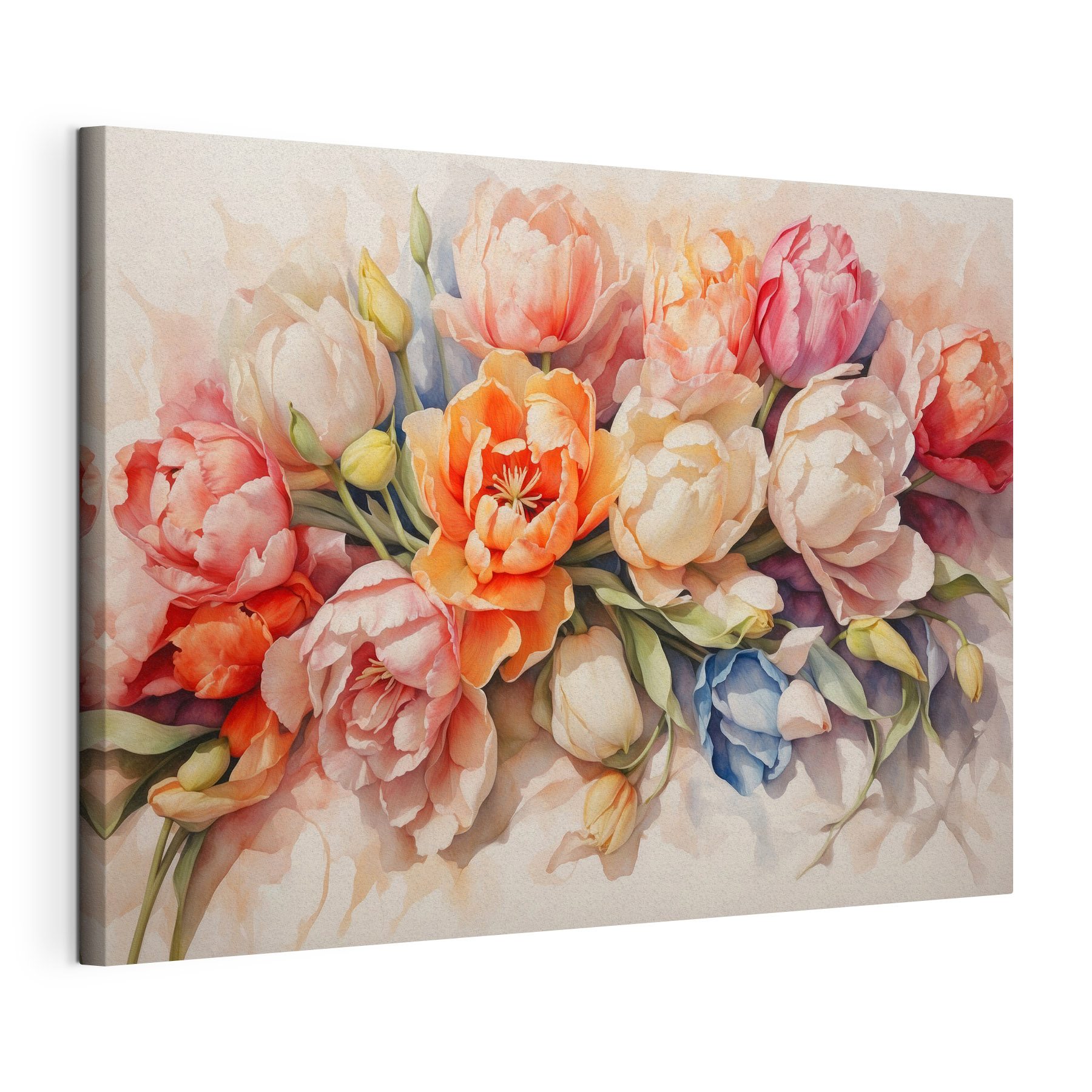 Group of flowers on a white surface Group of flowers on a white surface