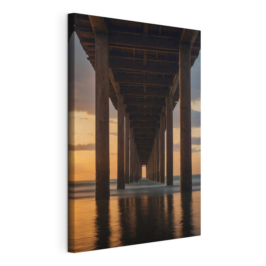 Wooden bridge in the water Wooden bridge in the water