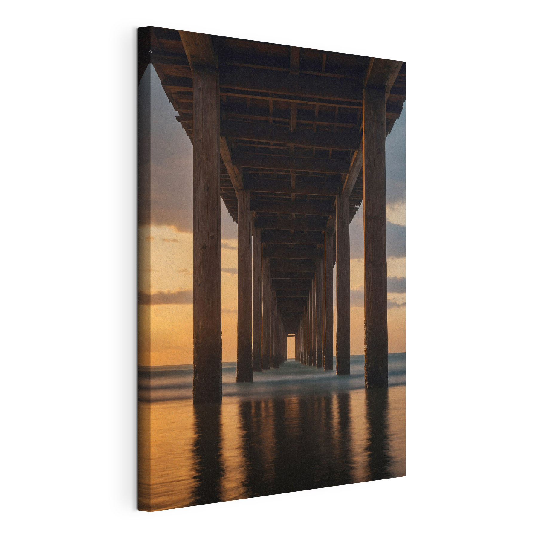 Wooden bridge in the water Wooden bridge in the water