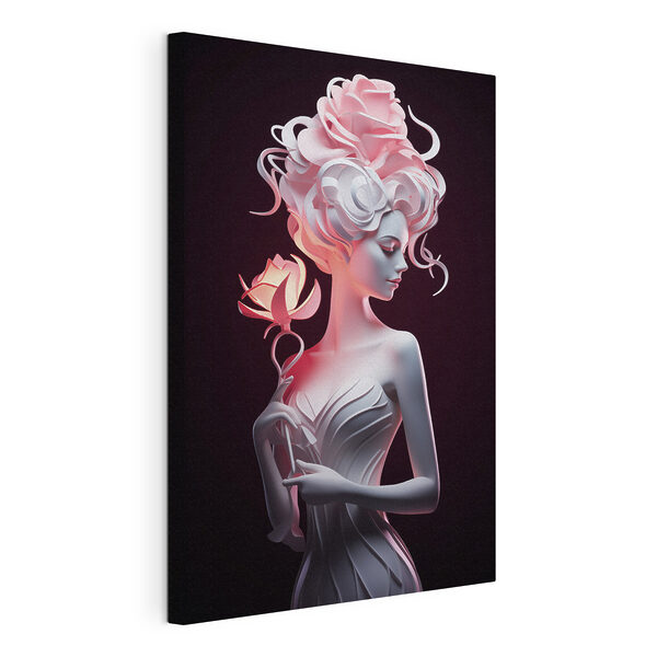 Cuadros Estatua de una mujer con una rosa en la mano (SKU: s41539) Cuadros Cuadros Estatua de una mujer con una rosa en la mano (SKU: s41539)
