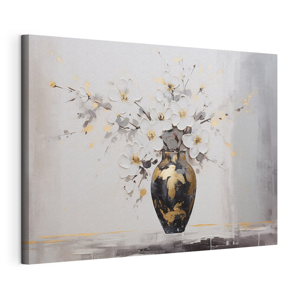 Painting of flowers in a vase Painting of flowers in a vase