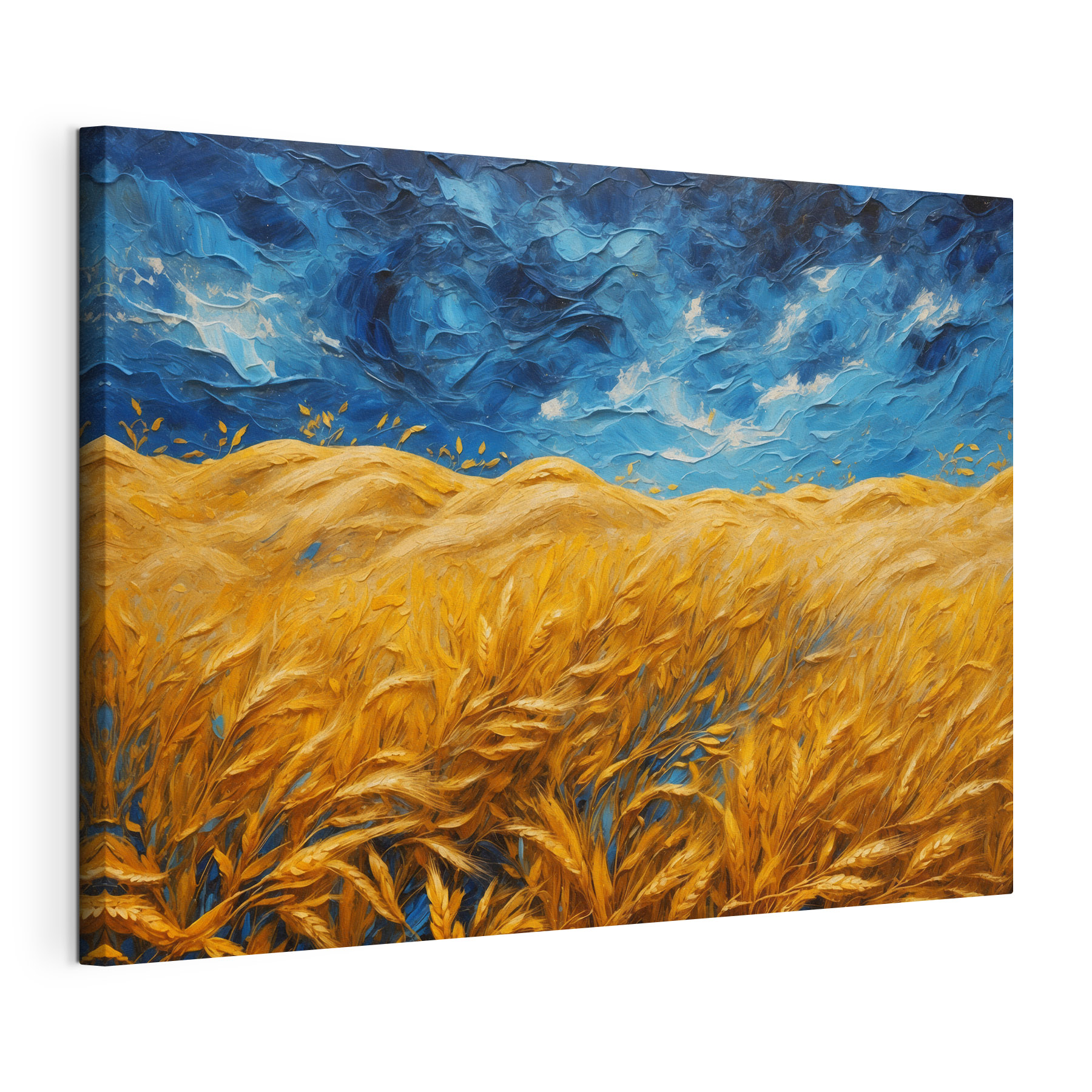 Painting of a field of wheat