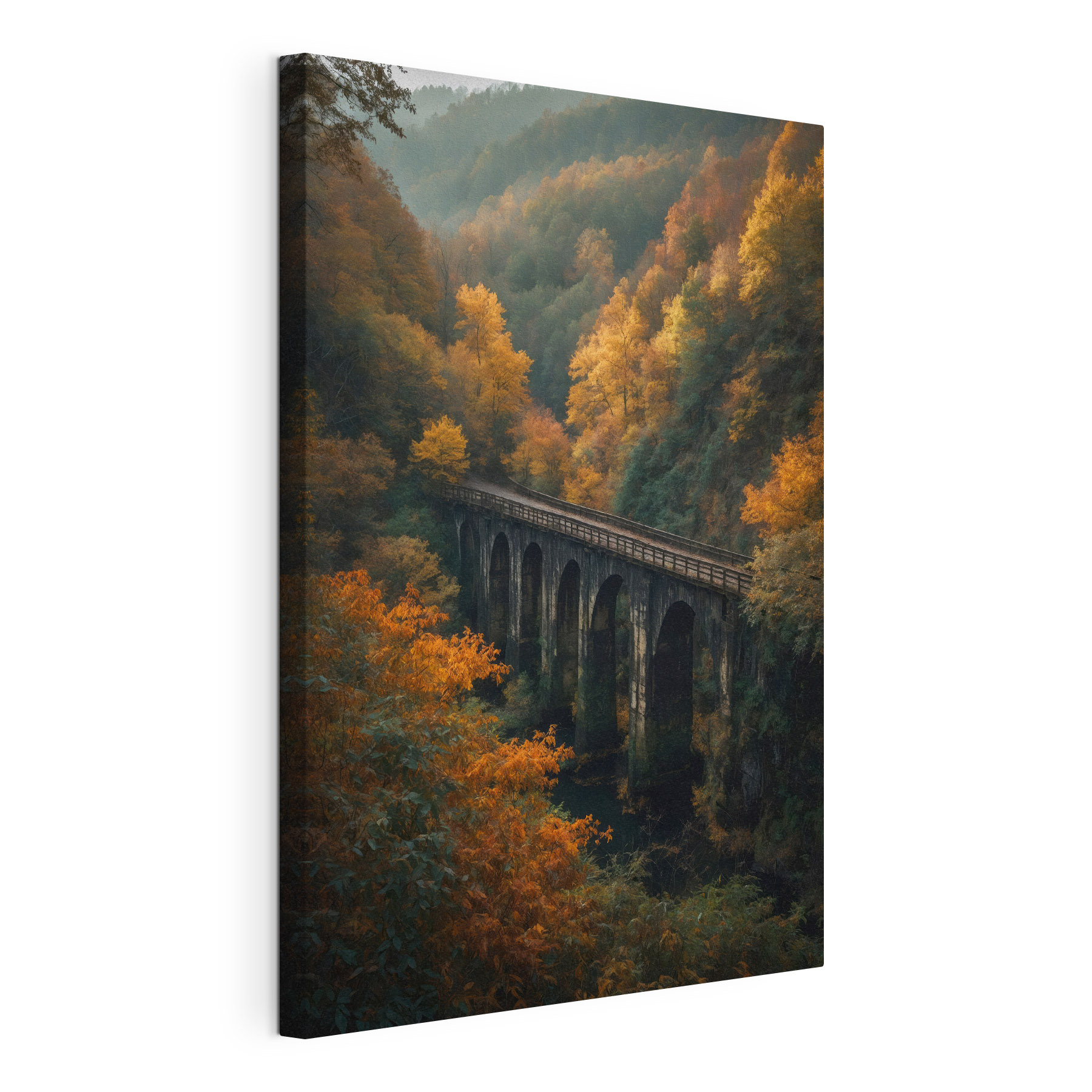 Bridge over a river with trees in the background Bridge over a river with trees in the background