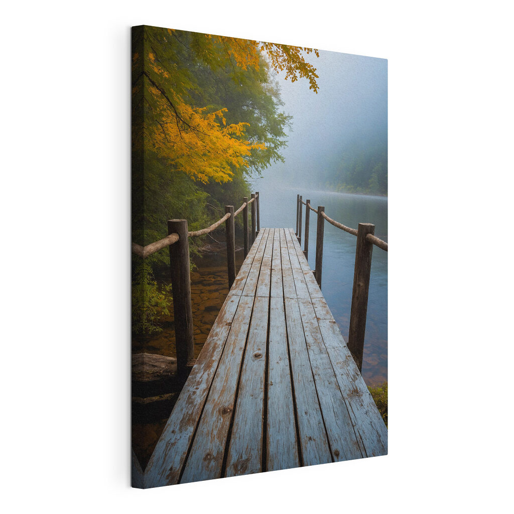 Wooden dock over a body of water