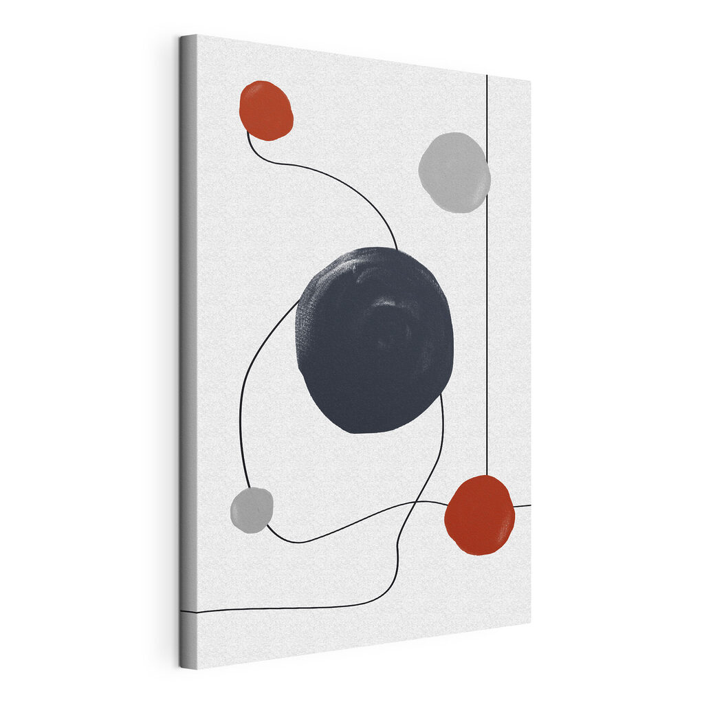 Black and red circles and lines Black and red circles and lines
