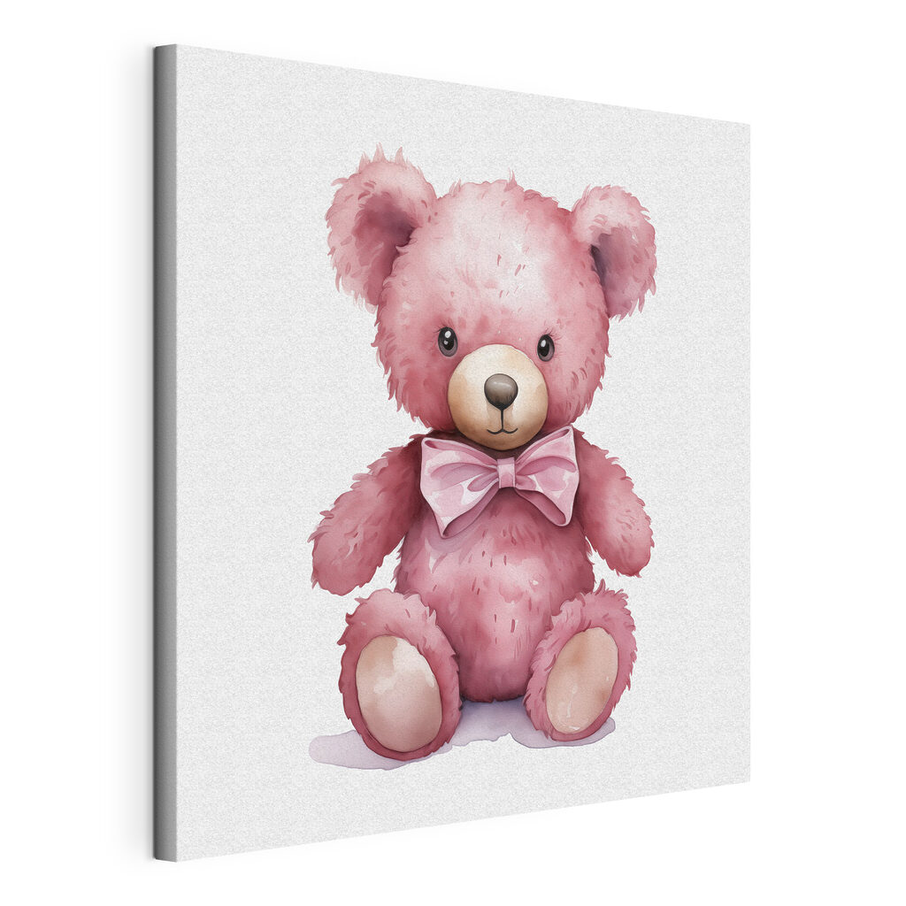Pink teddy bear with a bow tie Pink teddy bear with a bow tie