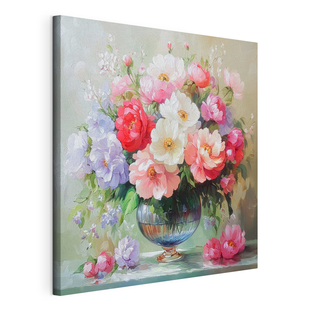 Painting of flowers in a vase Painting of flowers in a vase