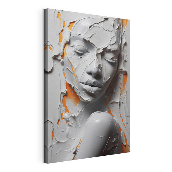 Cuadros Una mujer con el rostro cubierto de pintura blanca (SKU: s41657) Cuadros Cuadros Una mujer con el rostro cubierto de pintura blanca (SKU: s41657)