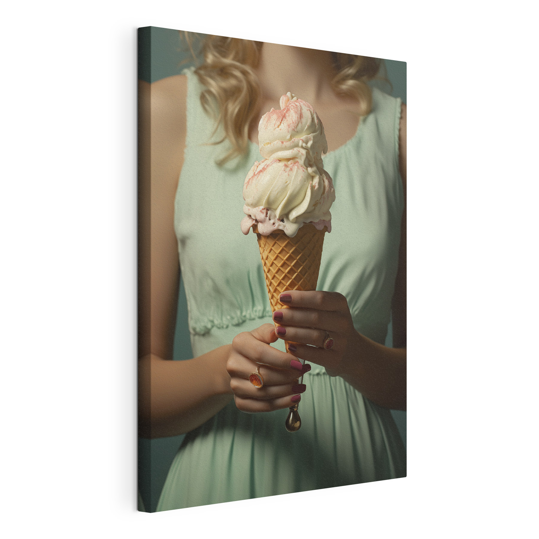 Woman holding an ice cream cone Woman holding an ice cream cone