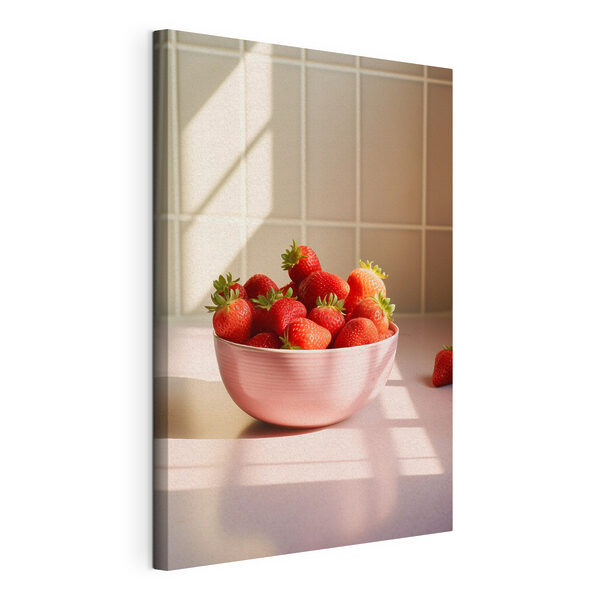 Cuadros Un cuenco de fresas sobre la encimera (SKU: s41668) Cuadros Cuadros Un cuenco de fresas sobre la encimera (SKU: s41668)