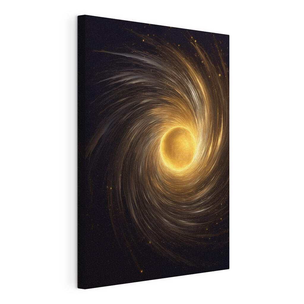 Yellow circle in space Yellow circle in space