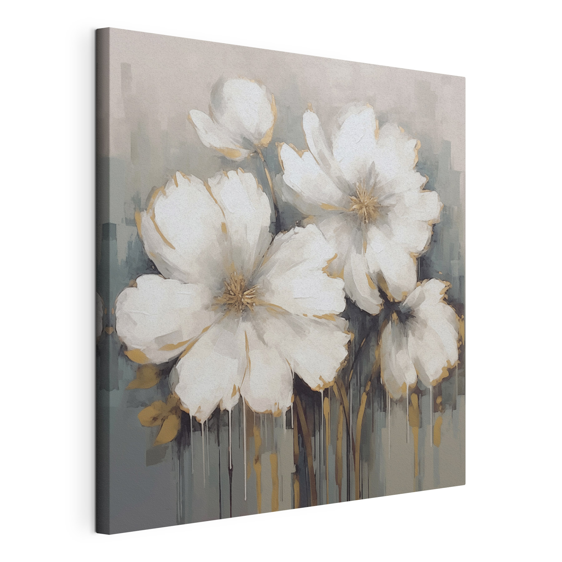Painting of white flowers Painting of white flowers