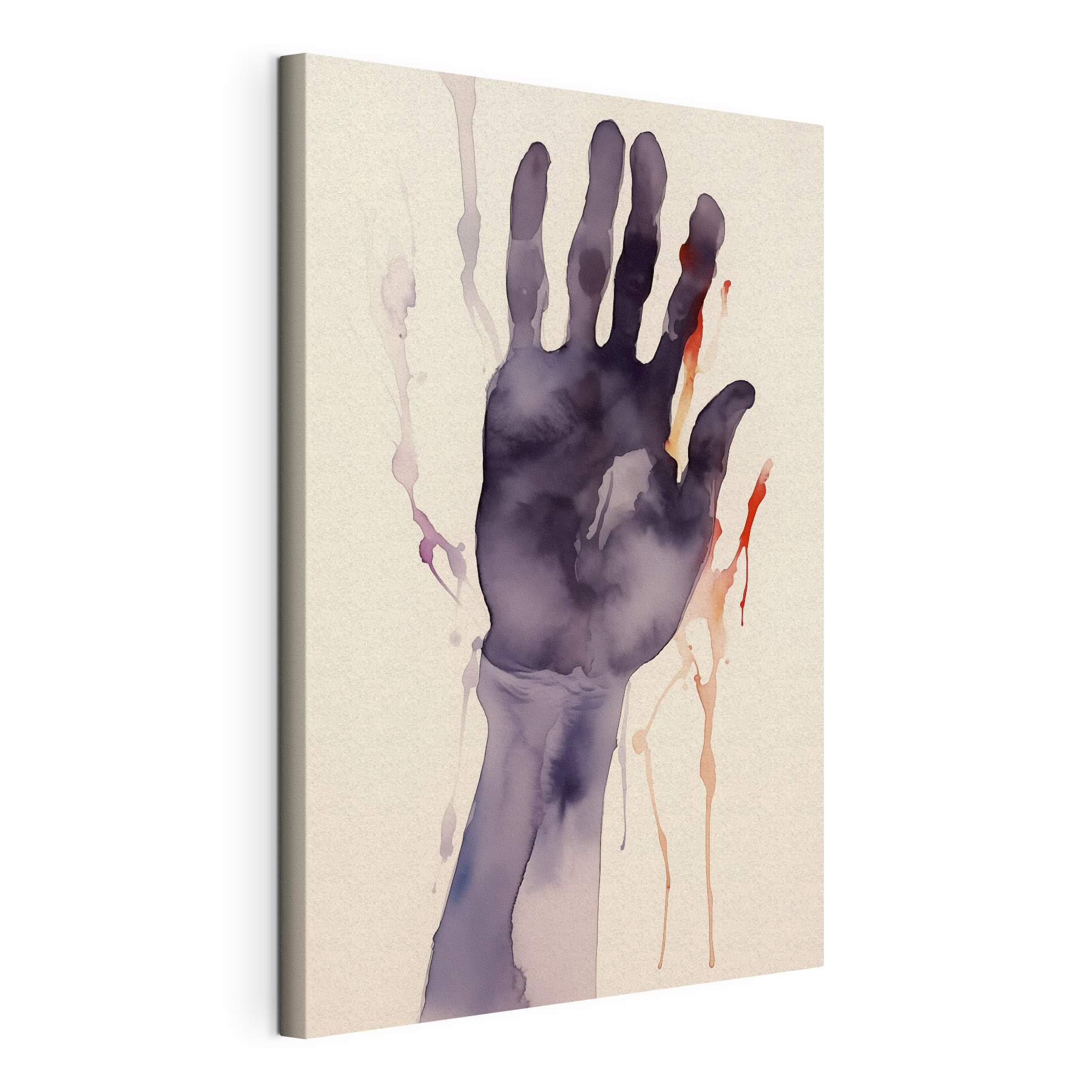 Hand with paint splatters Hand with paint splatters