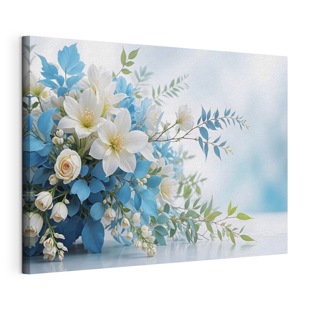 Bouquet of white and blue flowers Bouquet of white and blue flowers