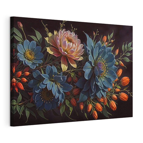 Cuadros Cuadros Ramo de flores con capullos anaranjados (SKU: s41730)
