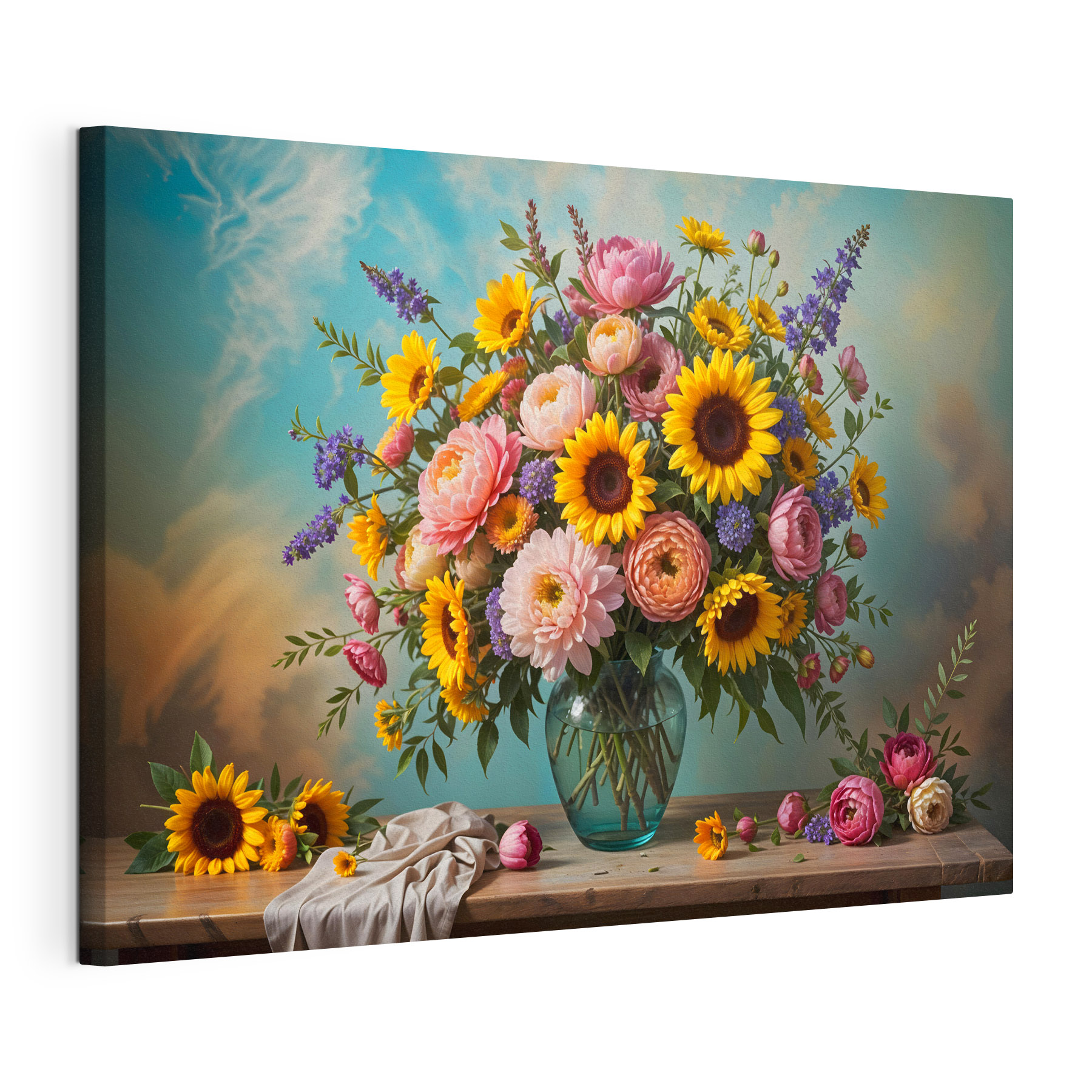 Vase of flowers on a table