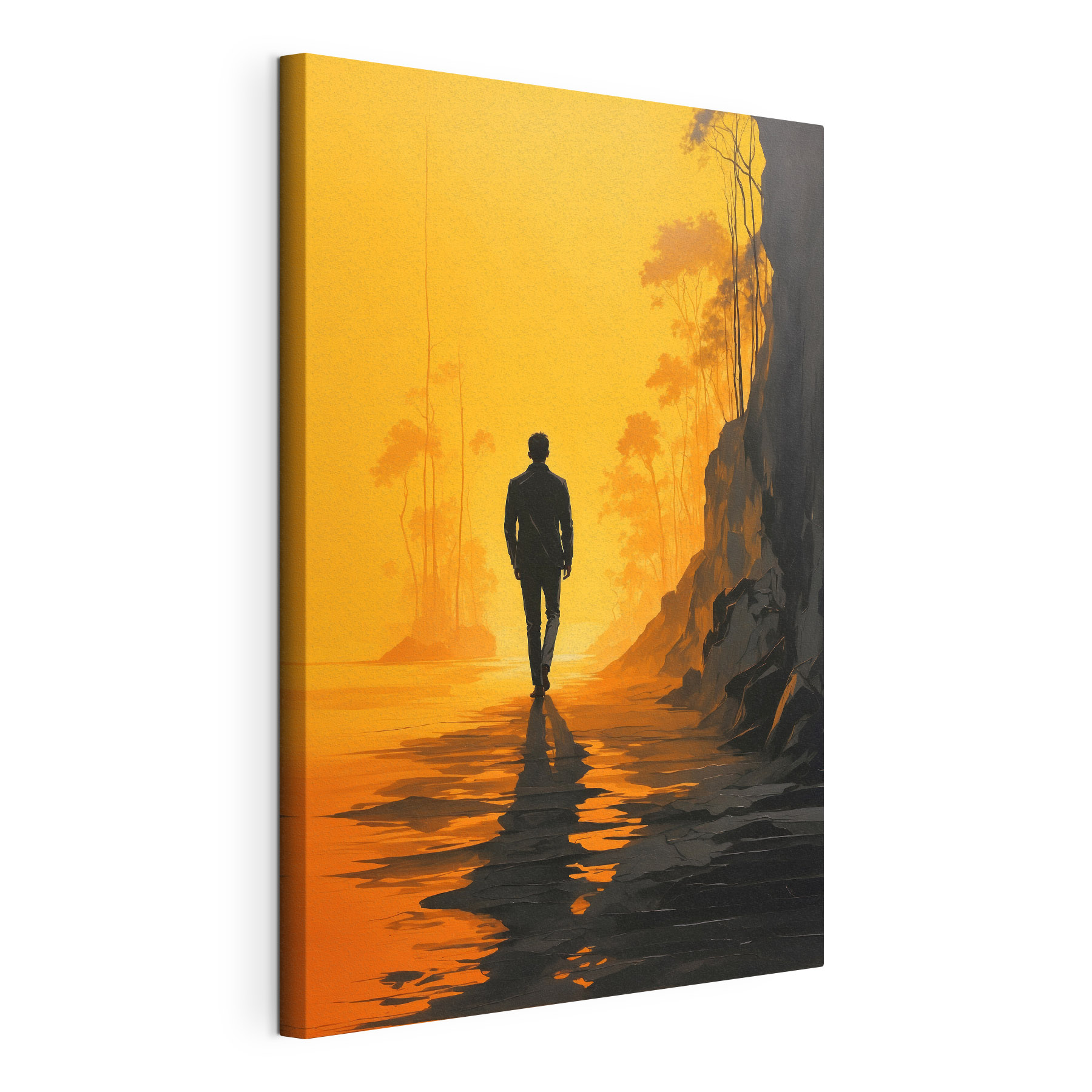 Man walking on a beach