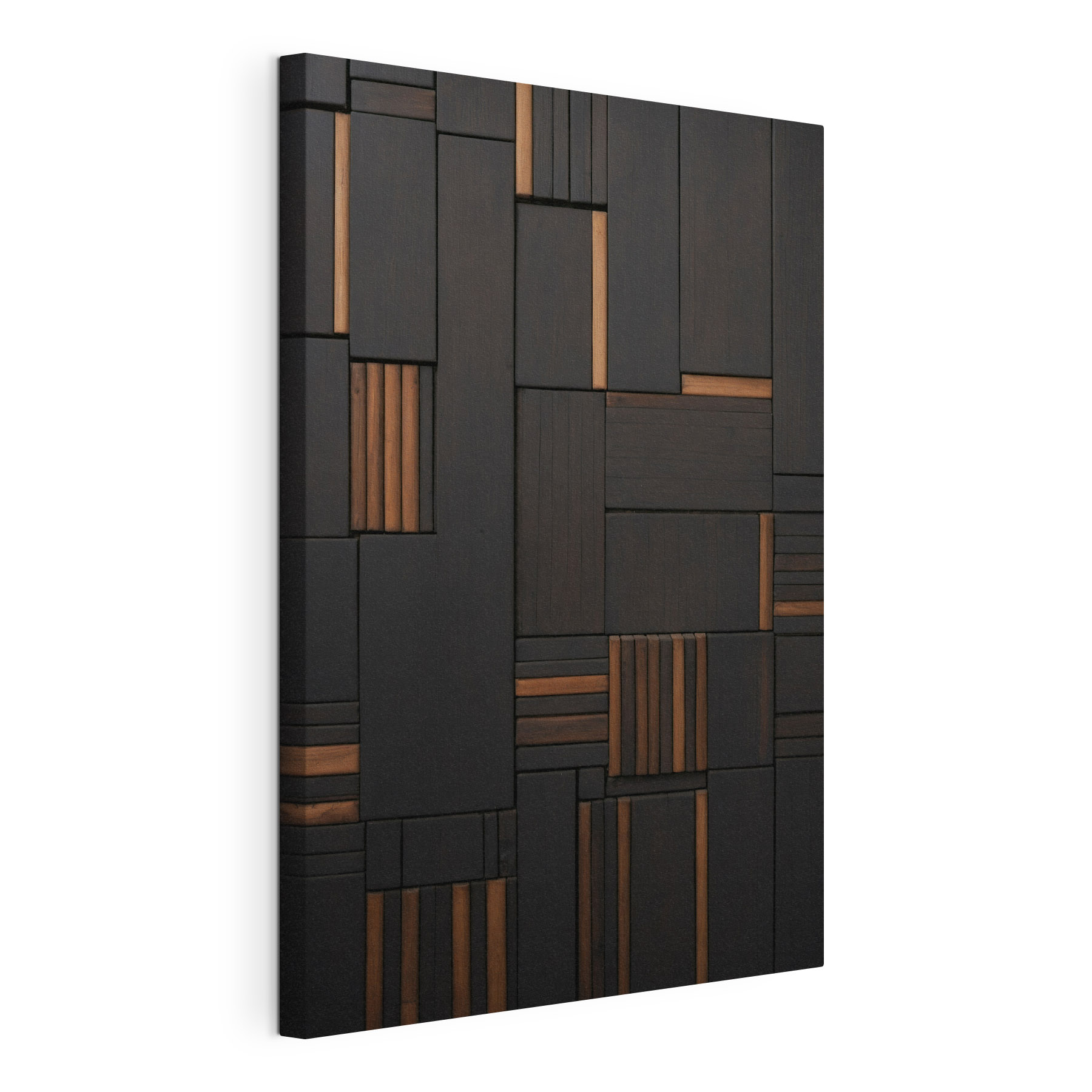 Stylish interplay of dark and light woods Stylish interplay of dark and light woods
