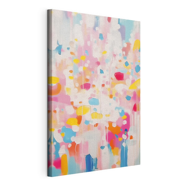 Cuadros Cuadros Salpicaduras de pintura de colores sobre una superficie blanca (SKU: s41786)