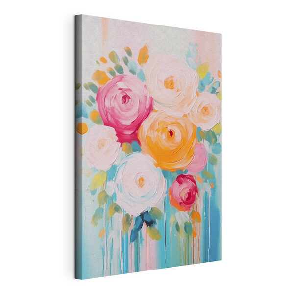 Cuadros Cuadro de flores sobre fondo azul (SKU: s41787) Cuadros Cuadros Cuadro de flores sobre fondo azul (SKU: s41787)
