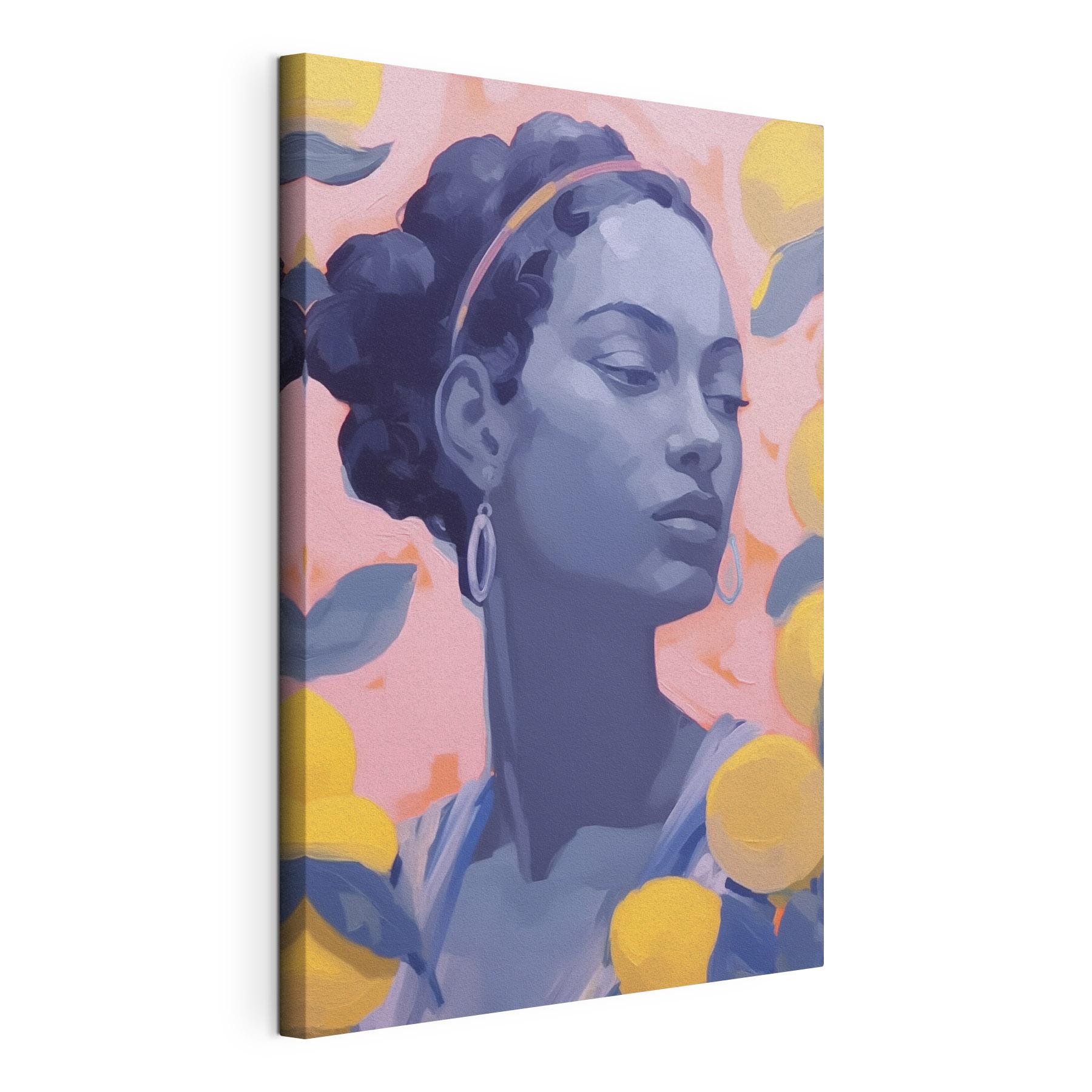 Woman with earrings and a headband Woman with earrings and a headband