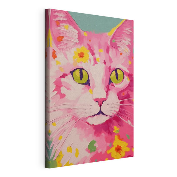 Cuadros Cuadro de un gato con flores (SKU: s41792) Cuadros Cuadros Cuadro de un gato con flores (SKU: s41792)