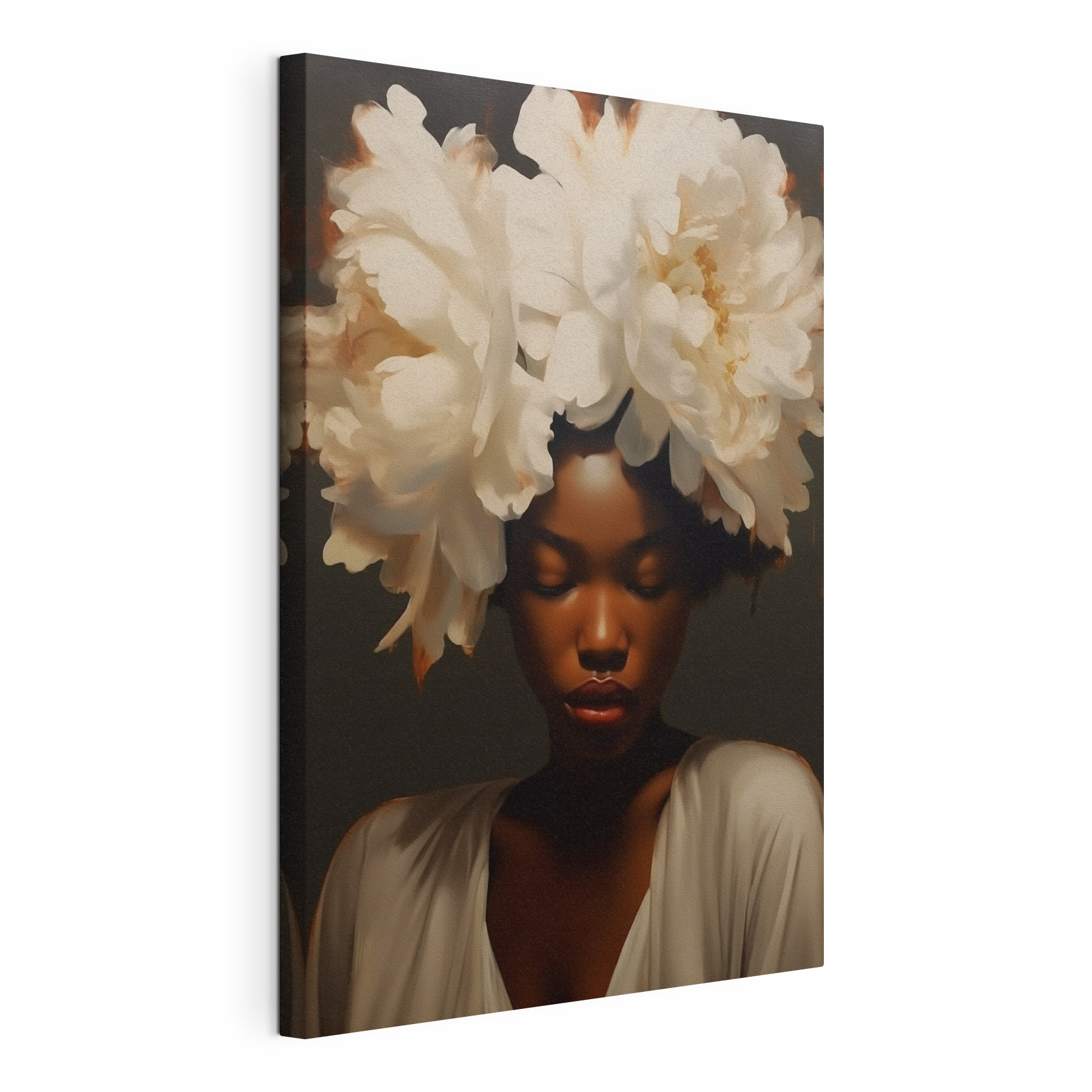 Woman with flowers on her head Woman with flowers on her head