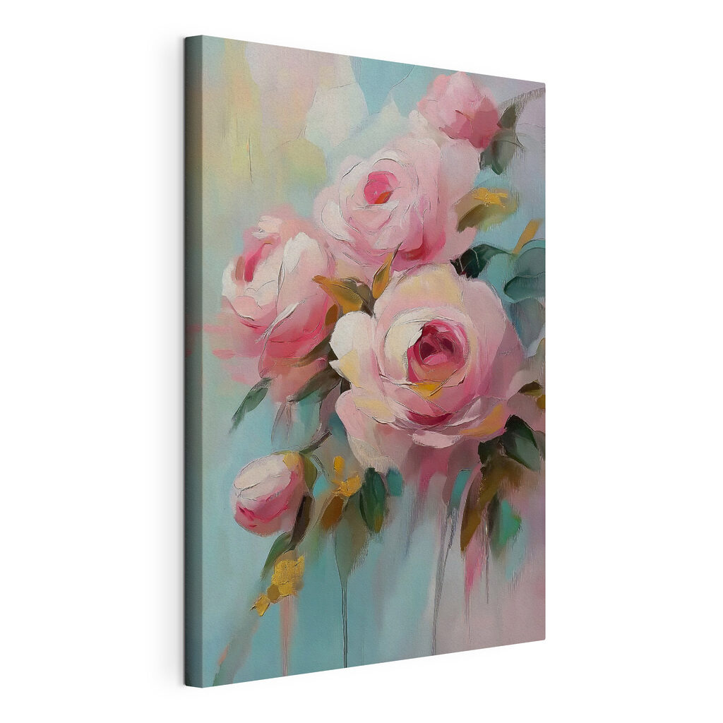 Painting of pink flowers Painting of pink flowers
