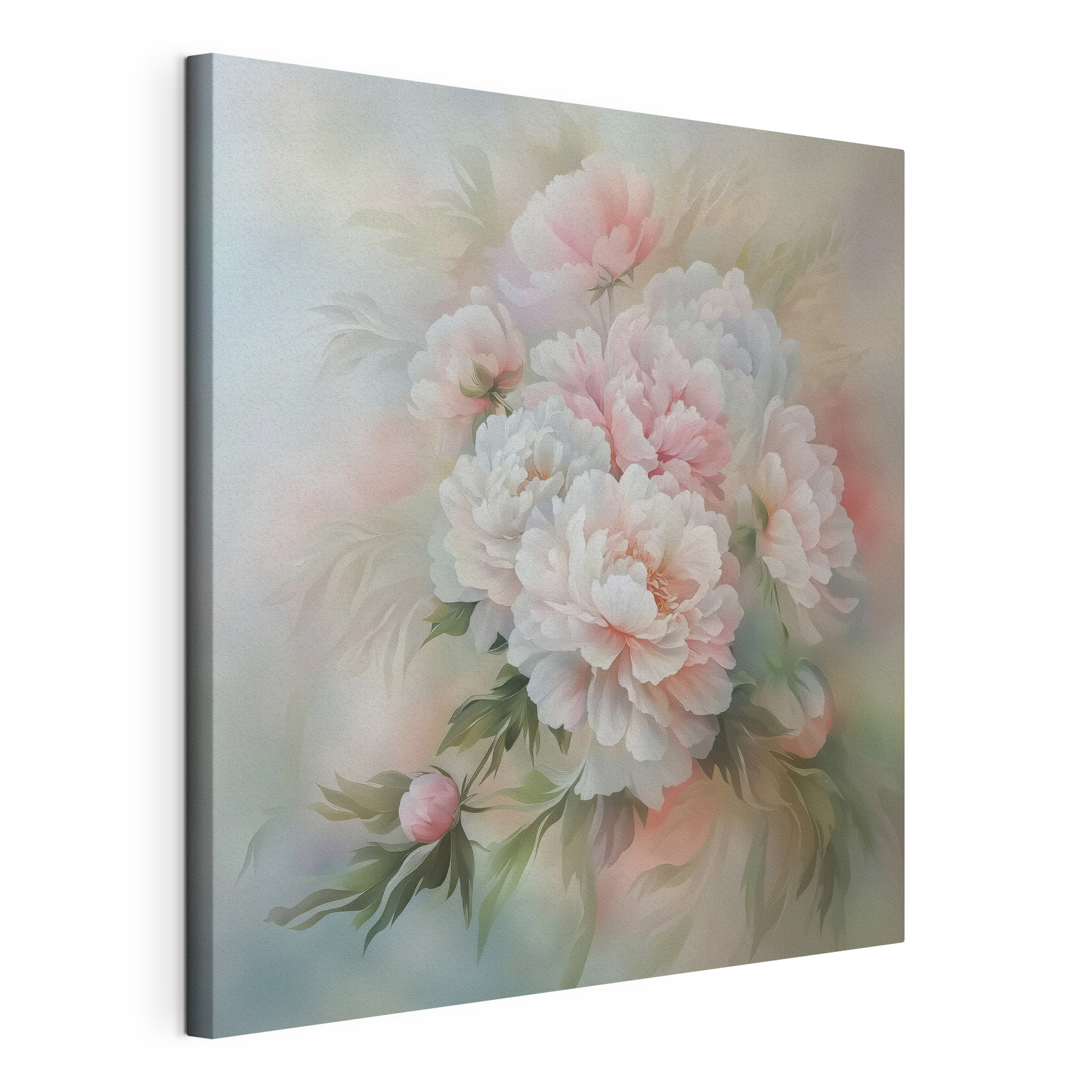 Painting of flowers on a white background