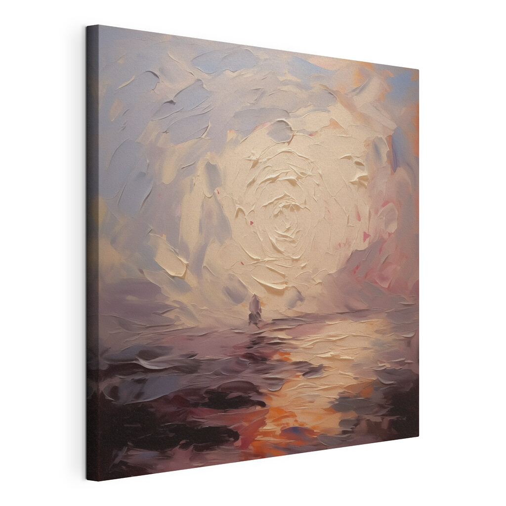 Painting of a person on the water