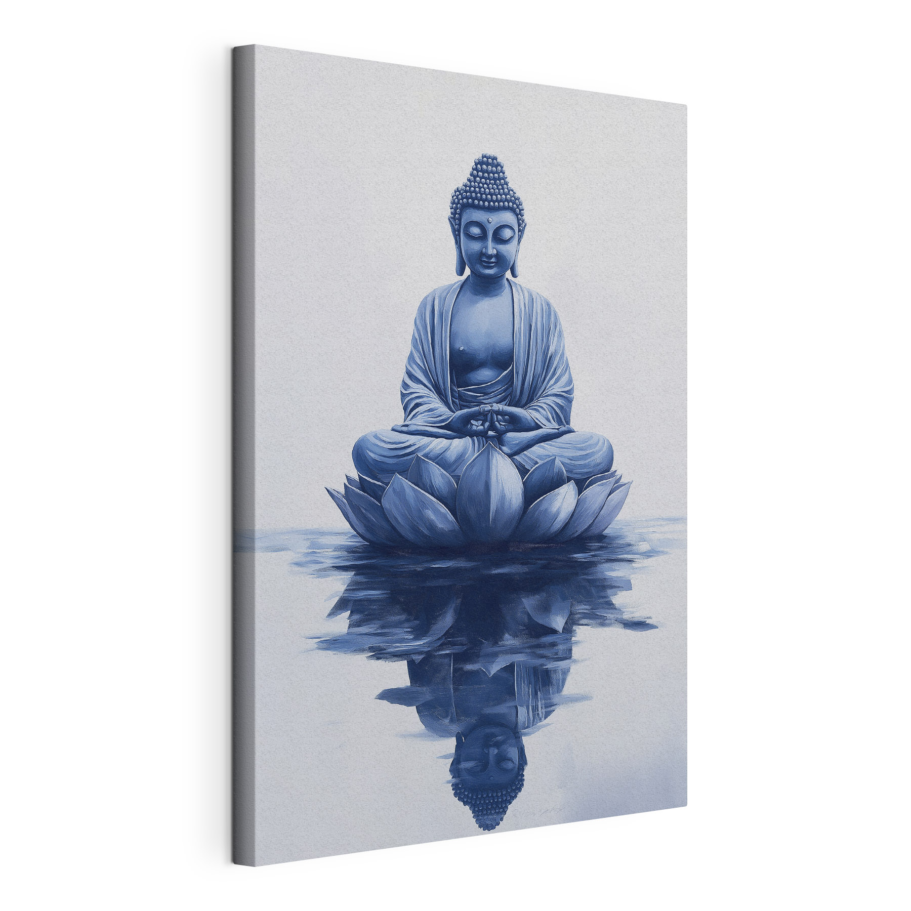 Statue of a person sitting on a lotus flower