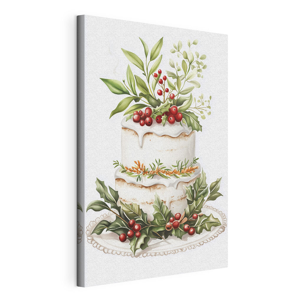 Cake with berries and leaves Cake with berries and leaves