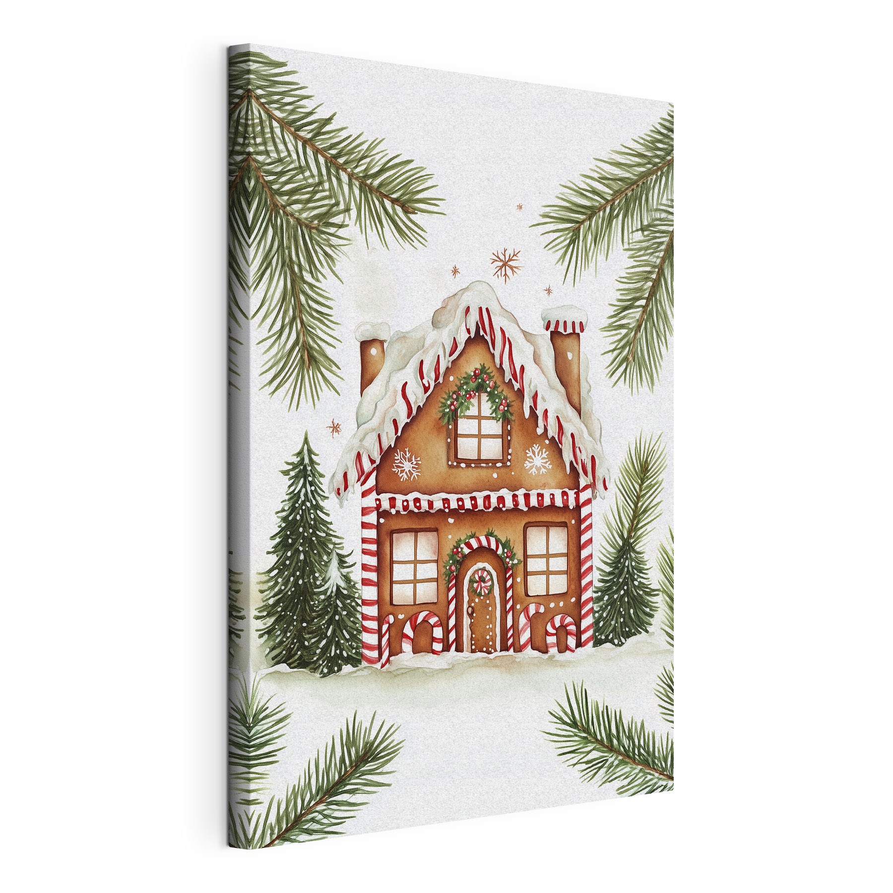 Gingerbread house with snow on it Gingerbread house with snow on it