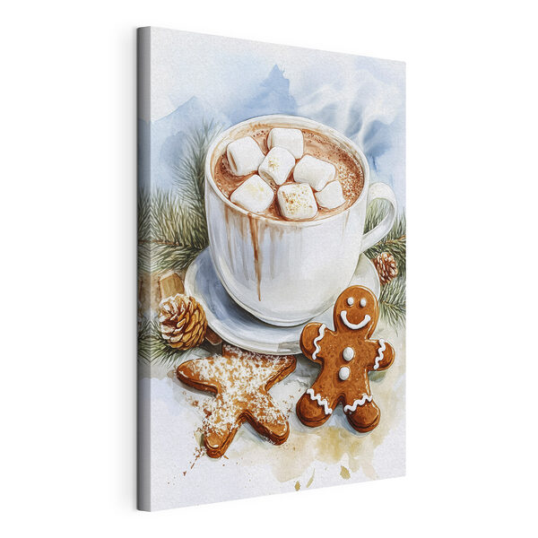 Cuadros Una taza de chocolate caliente con malvaviscos y galletas de jengibre (SKU: s41952) Cuadros Cuadros Una taza de chocolate caliente con malvaviscos y galletas de jengibre (SKU: s41952)
