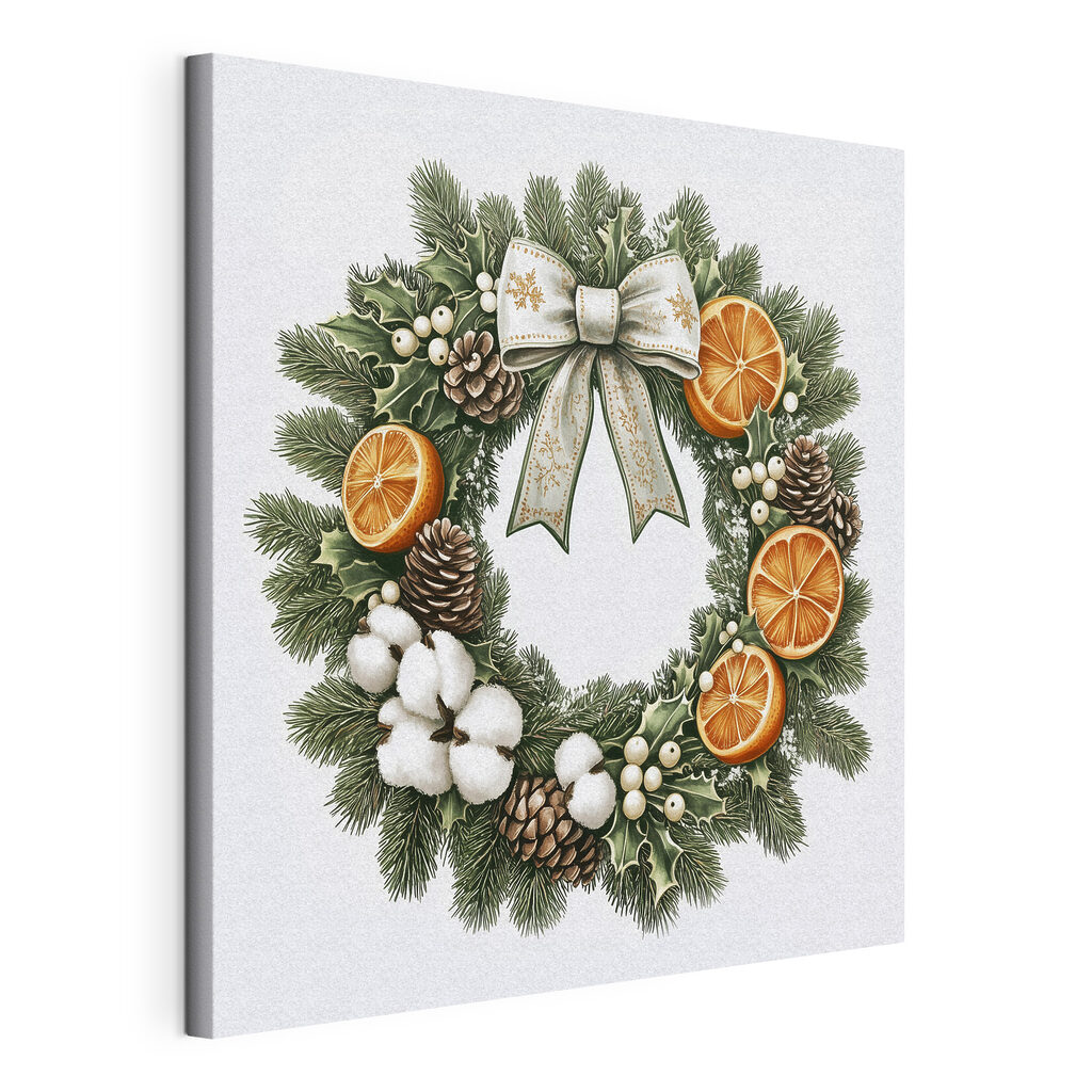 Wreath with oranges and berries Wreath with oranges and berries