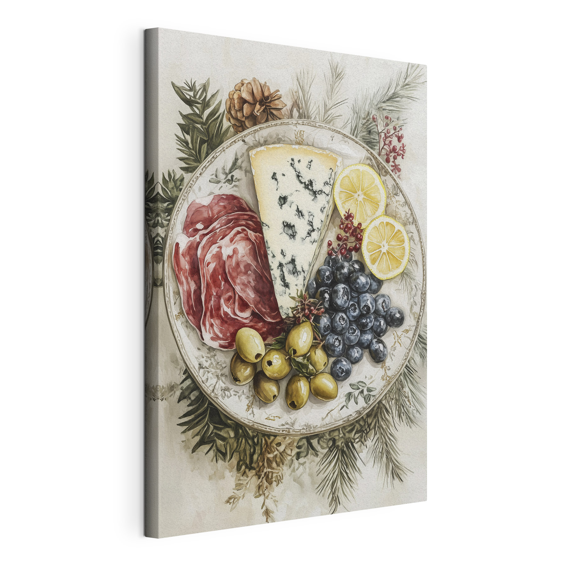 Plate of food with fruit and cheese Plate of food with fruit and cheese