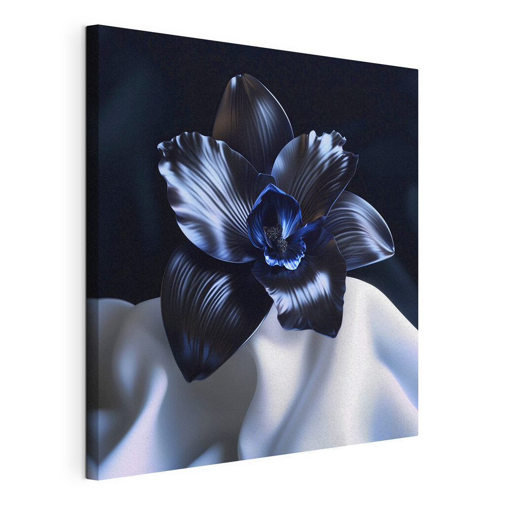 Black flower on a white cloth Black flower on a white cloth