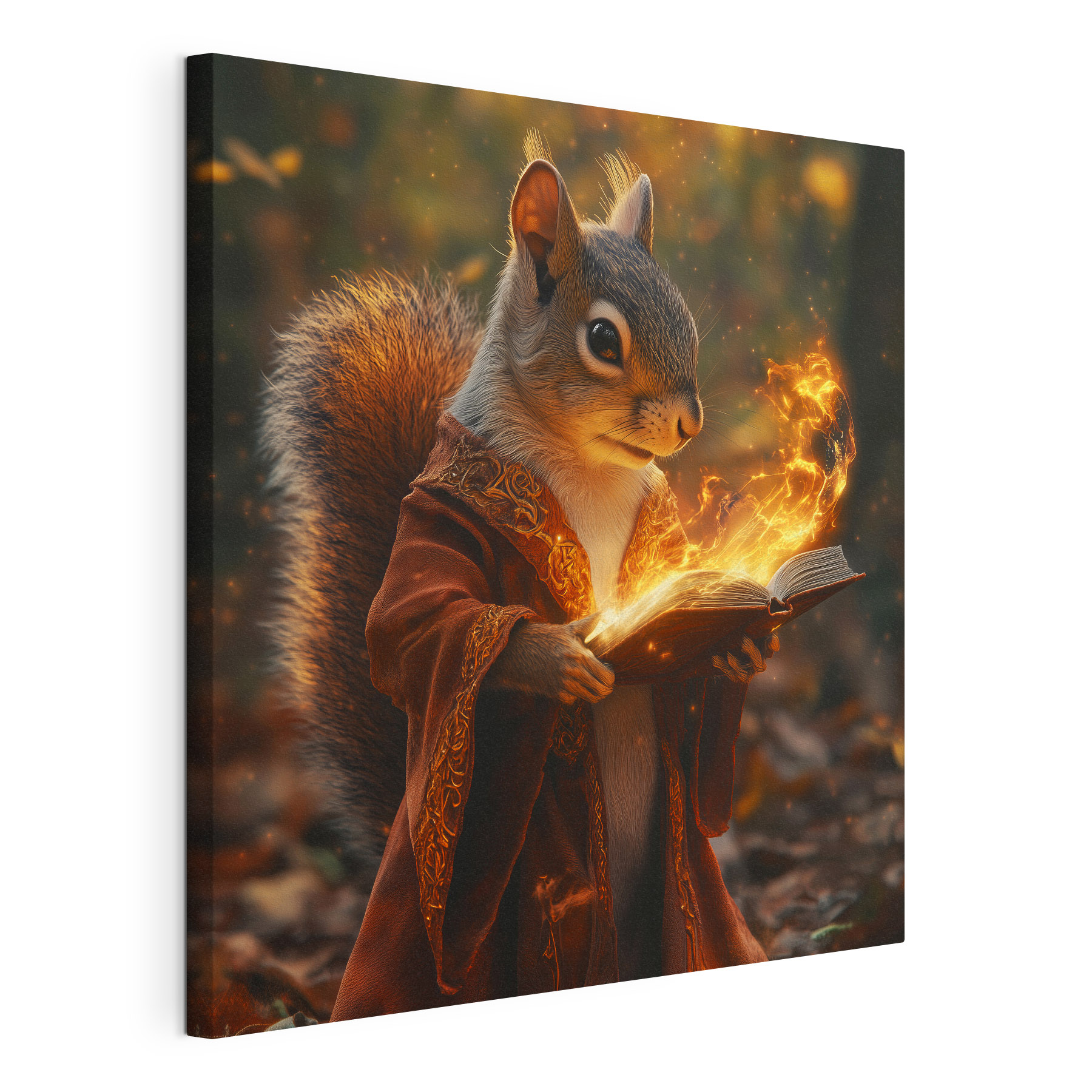 Squirrel holding a book with flames coming out of it Squirrel holding a book with flames coming out of it