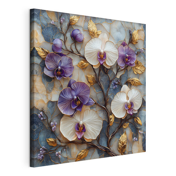 Cuadros Delicadas flores sobre un fondo con textura (SKU: s41985) Cuadros Cuadros Delicadas flores sobre un fondo con textura (SKU: s41985)