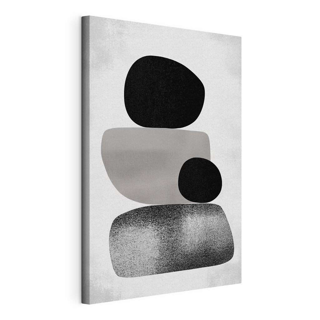 Black and grey rock shapes Black and grey rock shapes