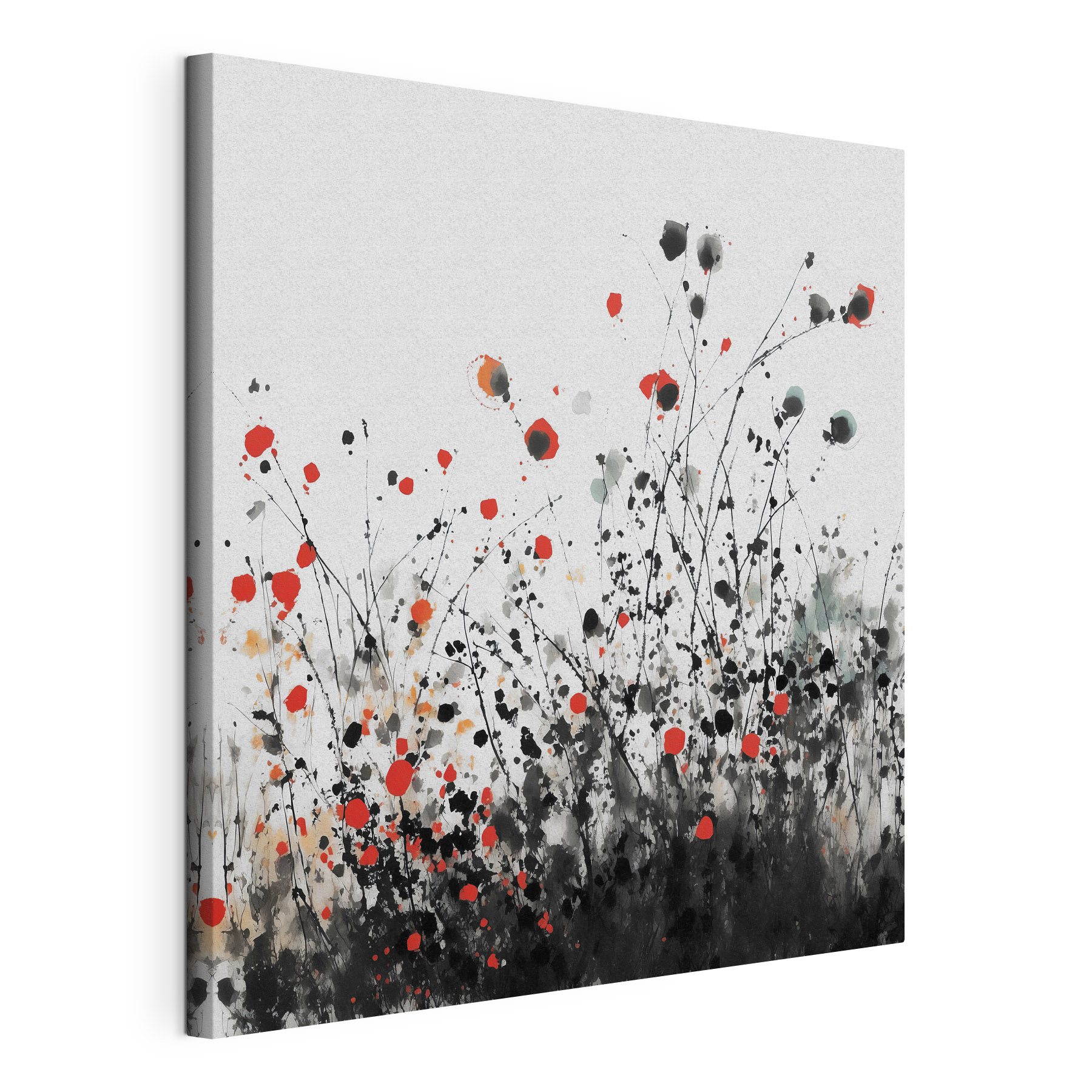 Group of flowers with red and black spots Group of flowers with red and black spots