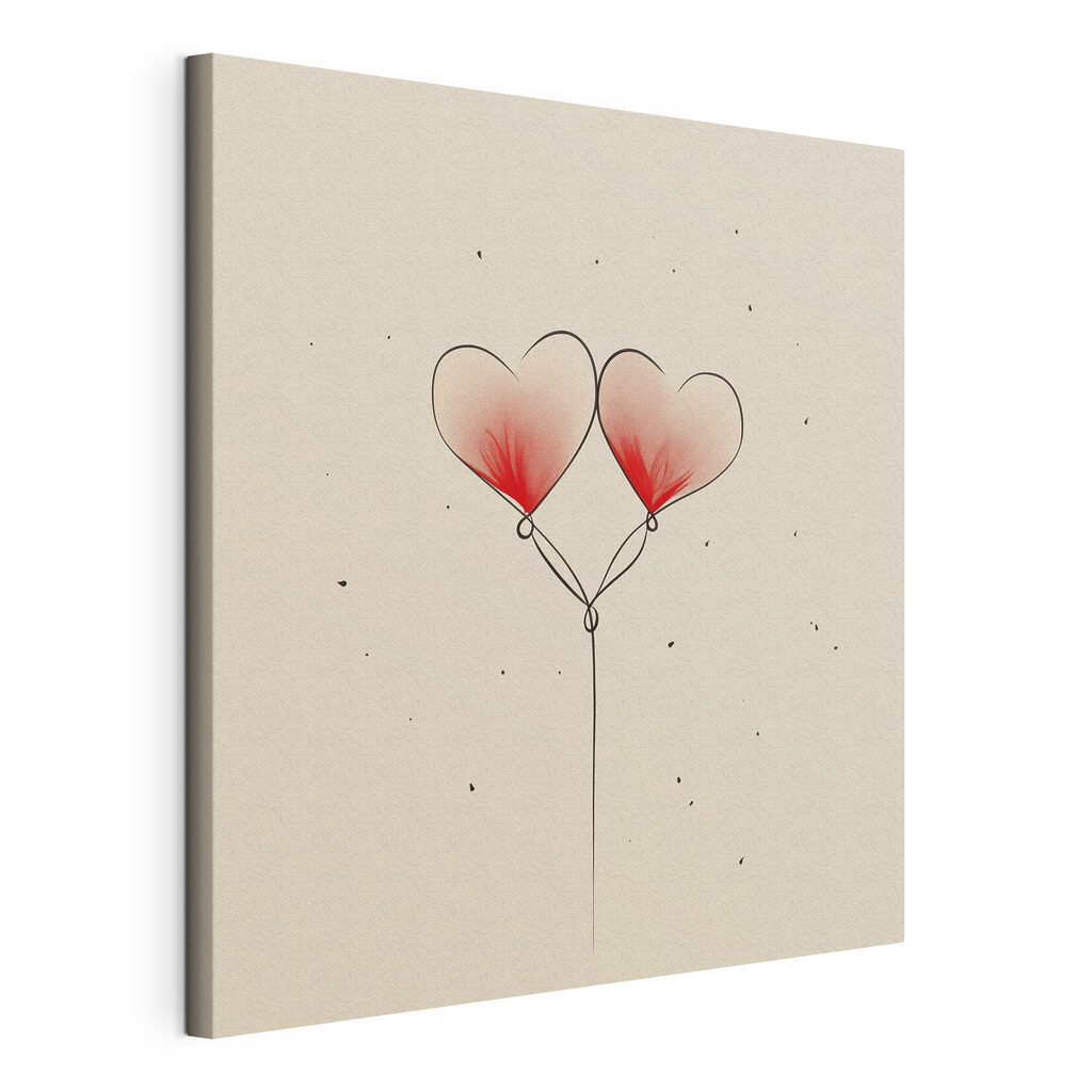 Two hearts drawn on a string Two hearts drawn on a string