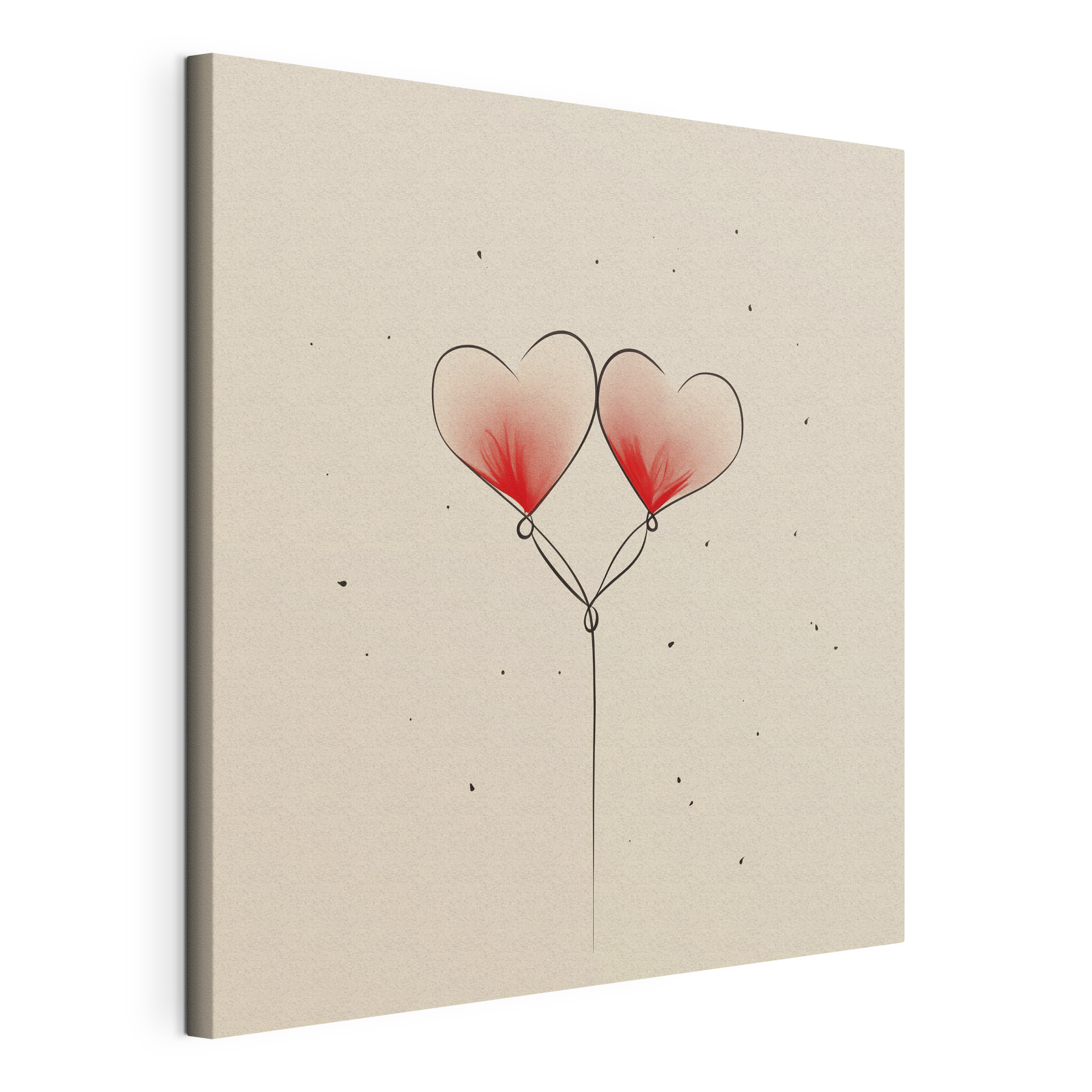 Two hearts drawn on a string Two hearts drawn on a string