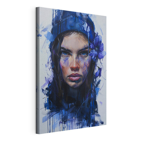 Cuadros Cuadro de una mujer con flores azules en el pelo (SKU: s42086) Cuadros Cuadros Cuadro de una mujer con flores azules en el pelo (SKU: s42086)